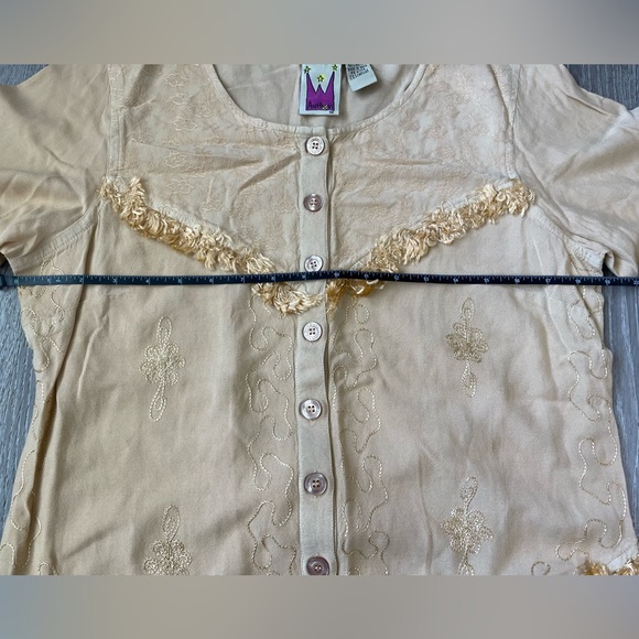 Original Anthony Small Womens Tan Long Tunic Blouse - Picture 5 of 8